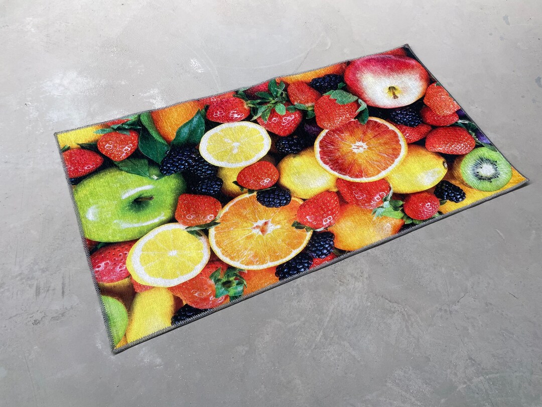 Fruits Rugs, Strawberry Rug, Colorful Rugs, Modern Rugs, Saloon Rug ...