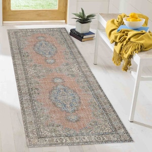 Stair Rug, Home Decor Rug, Cool Rug, Gift For The Home, Floral Pattern Rug, Green Rug, Oushak Rug, Personalized Gifts, Corridor Rug,