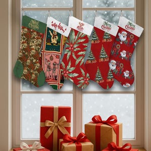 Decoración de medias navideñas, regalo de Navidad, regalo festivo, medias navideñas para chimenea, decoración navideña, medias navideñas de invierno, decoración del hogar, regalo de Navidad.