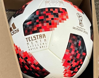 Telstaa Red Russia Worldcup Football 2018 Official Match Telstaa Red Foot Ball Fifa Approved Size for Adult Football Christmas Gift for him