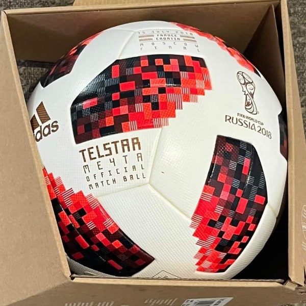Telstaa Red Russia Worldcup Football 2018 Official Match Telstaa Red Foot Ball Fifa Approved Size for Adult Football Christmas Gift for him