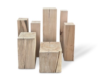 Holzstele Buchenstele Buchenholz Massivholz Dekosäule Holzblock