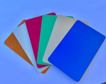 20 Metal Business Cards Blanks Anodized Aluminum 86x 54 mm .8 mm thickness