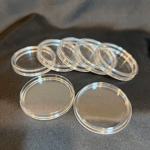 10 pack of 2 inch (50 mm) Acrylic Coin Capsule Storage Cases