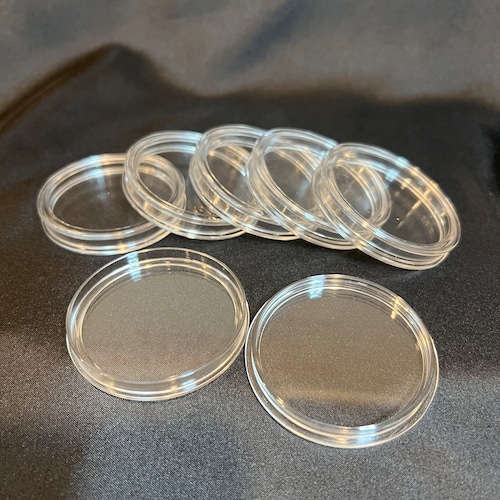 10 pack of 2 inch (50 mm) Acrylic Coin Capsule Storage Cases