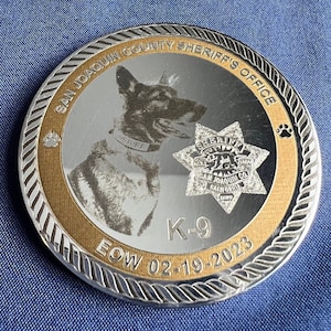 Custom Stainless Steel 2” (50mm) Challenge Coin for Police Military EMS Fire or any Special Occasion