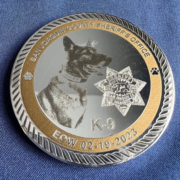 Custom Stainless Steel 2” (50mm) Challenge Coin for Police Military EMS Fire or any Special Occasion