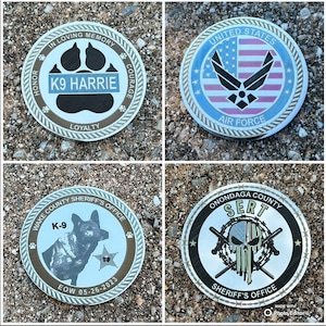 Custom Stainless Steel 2” (50mm) Challenge Coin for Police Military EMS Fire or any Special Occasion