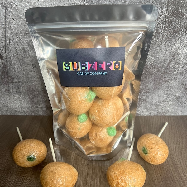 Freeze Dried Caramel Apple Puffs (Made with Caramel Apple Pops® branded candy)