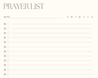 Prayer List
