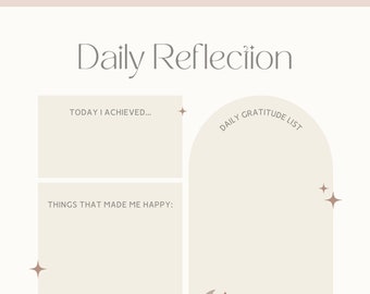 Daily Reflection Template - Etsy