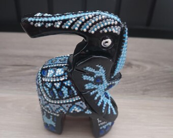Alebrije de elefante tallado a mano Arte popular oaxaqueño Oaxaca MÉXICO 4" de altura