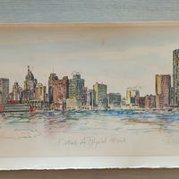Detroit Drawing Print - Etsy