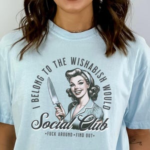 Retro FAFO Unhinged Adult Humor Shirt, Wishabish Would Social Club Tee, Vulgar Vintage-Style T-Shirt, Inappropriate Gag Gifts for Adults