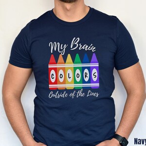 Colorful Minds ASD Autism Neurodivergent Shirt, Special Ed Teacher Gift, Neurospicy ADHD Shirt, Audhd Tee, Mental Health, Gift for ASD Mom