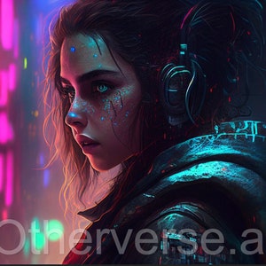 Cyberpunk Anime Girl Desktop Wallpaper, Neon Aesthetic Digital Art, Instant  Download for Computer Customization, Perfect Gift for Geeks