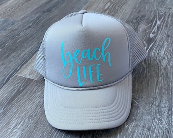 BEACH LIFE - trucker hat, cute trucker hat