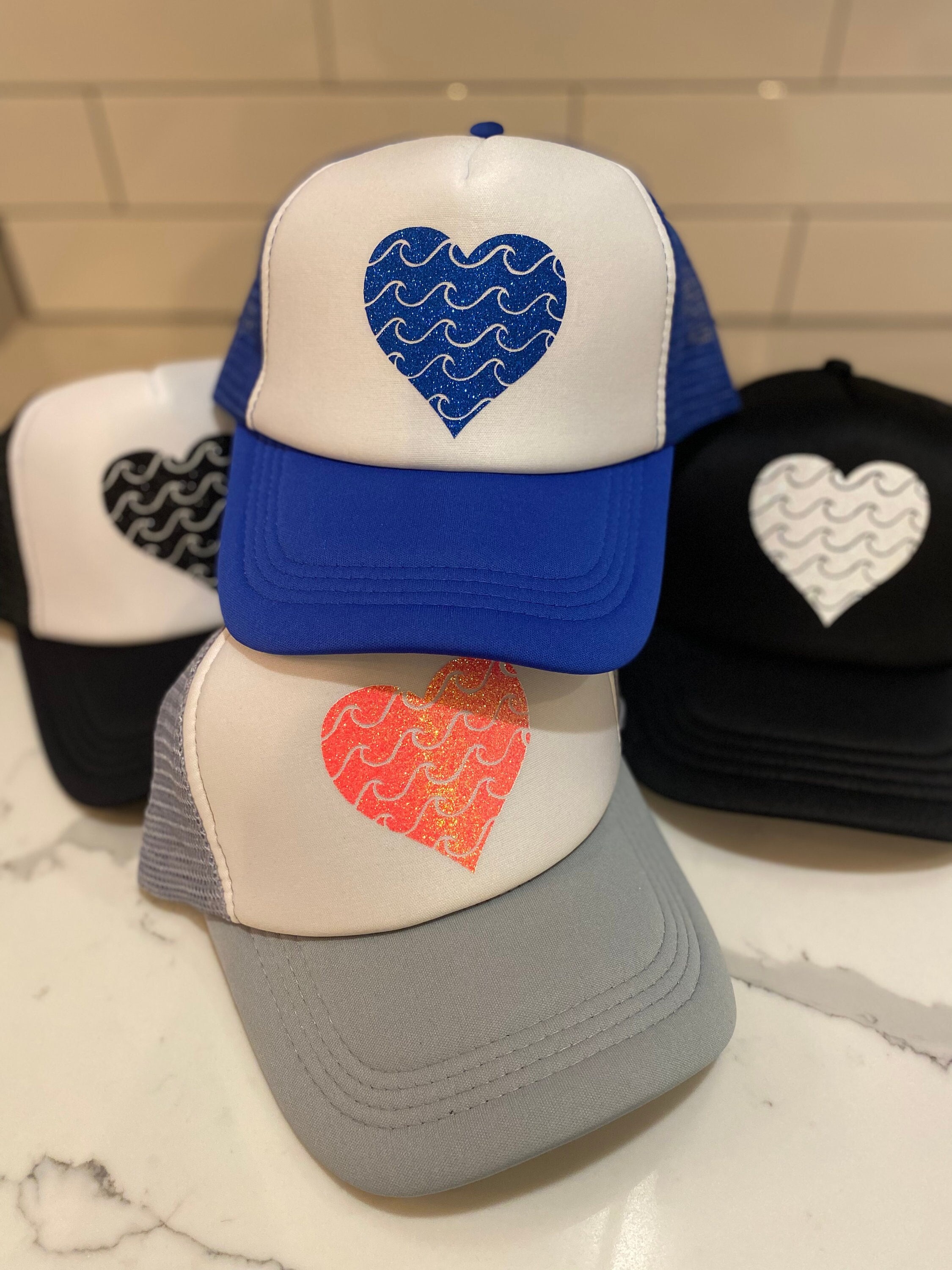 HEART WAVE Trucker Hat, Cute Trucker Hat