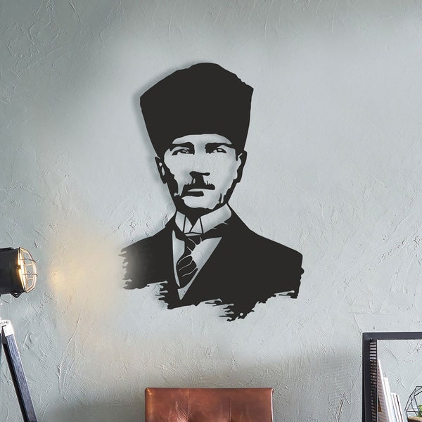 Mustafa Kemal Ataturk Metal Wall Art