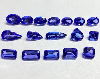 Natural Flawless Tanzanite AAA+ Color Grade Zoisite Size 2.12Cts to 4.30Cts Mix Shape 50.42Carat 17pieces Tanzanite For Making Jewelry LT-2