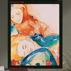 Mutter Ewige Umarmung: Die Liebe der Mutter in Farben gefangen | Perfektes Geschenk für Familienzimmer | Home Decor gerolltes Poster