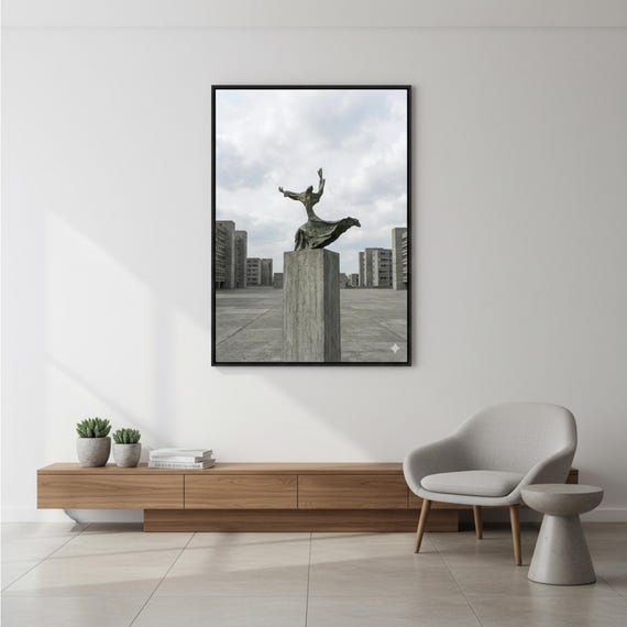 3D sculpture on  canvas print captures a moment of raw, unleashed emotion. While the world around it remains silent