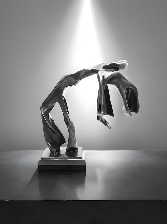 Dramatic Light and Shadow Monochrome Decor - Modern Zen Office  Living Room Art