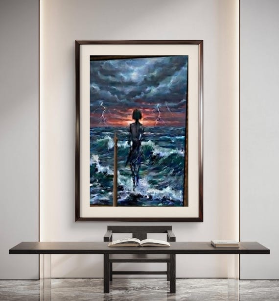 Abstract Expressionist Ethereal Figure Art Print - Surreal Silhouette Wall Decor