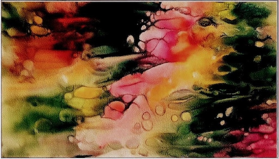 Blooming Firelight a vibrant abstract painting floral-inspired composition that feels alive with color,