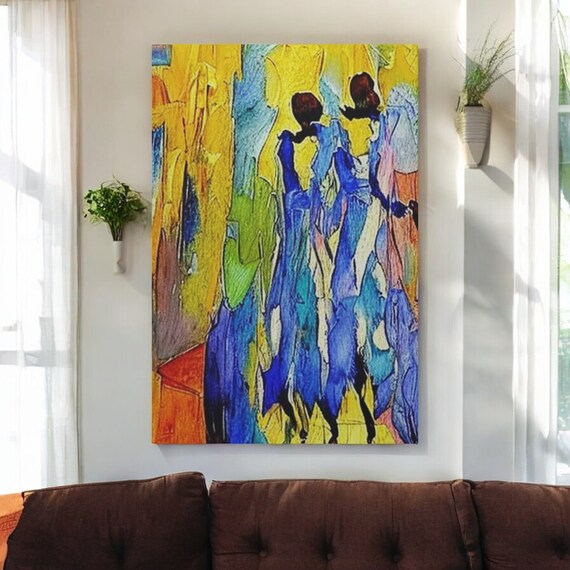 Abstract Dancing Woman Canvas Art Modern Figurative wall art Painting