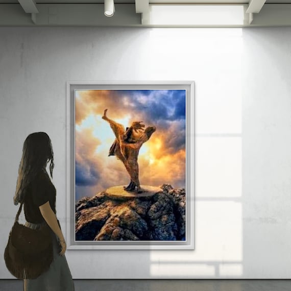 Maternal Courage Art Print – Abstract Bronze Sculpture Reproduction print