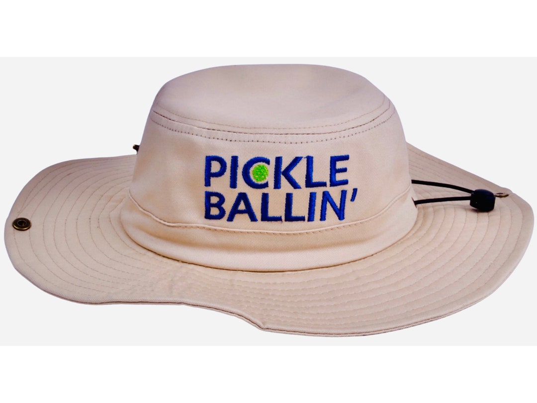 Pickleball Wide Brim Sun Hat Pickle Ballin' Bucket Hat Etsy