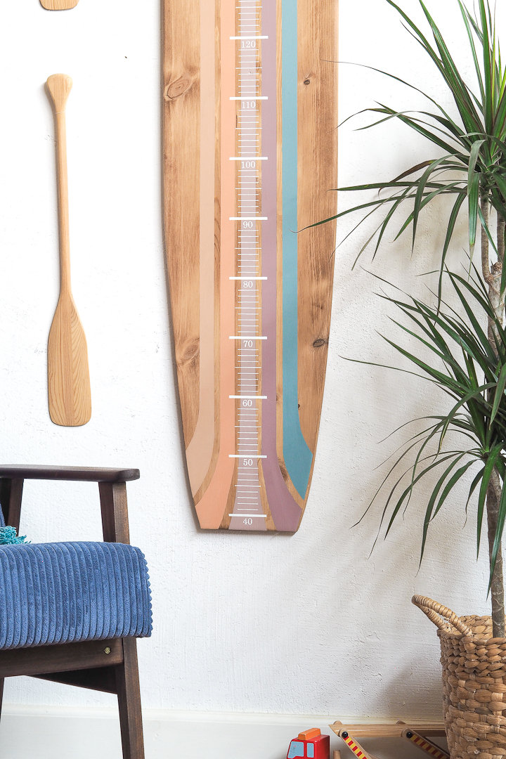 Surf Boared Ruler Handmade Surfboard Wooden Growth Chart: Family Life Height Ruler - Etsy