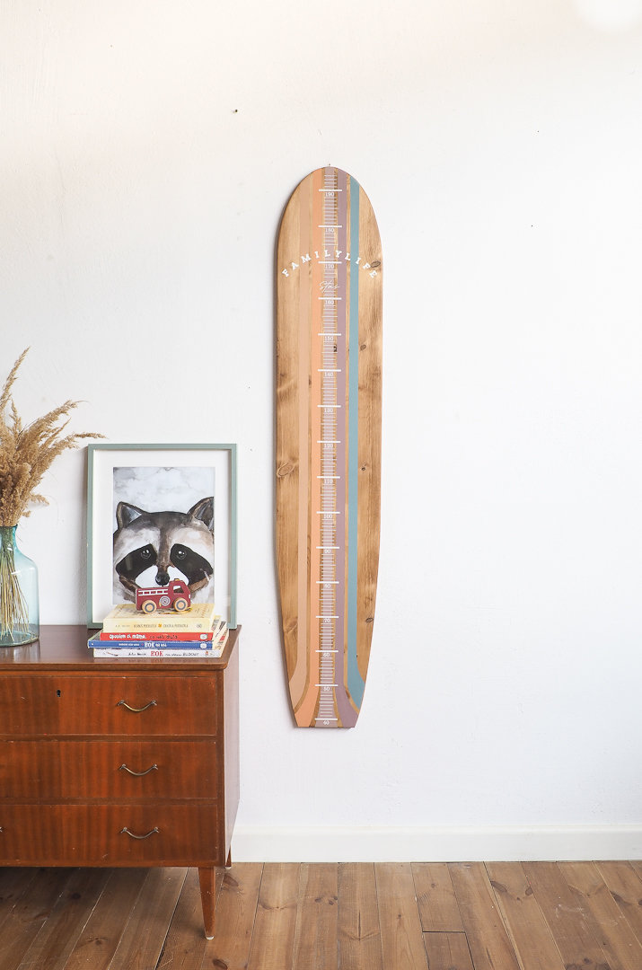 Surf Boared Ruler Handmade Surfboard Wooden Growth Chart: Family Life Height Ruler - Etsy