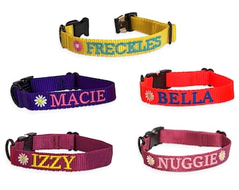 Custom Embroidered Reflective ID Pet Collar