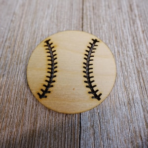 Baseball Wood Craft Cutout, Wood Craft Supply, Unfinished Wood Blank, Laser Cut sport Shapes, DIY Embellishment, Ships Fast