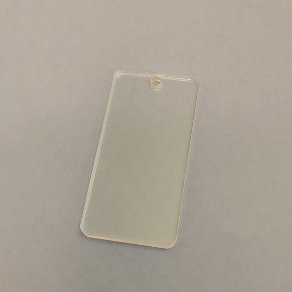 Clear cast acrylic rectangle shaped blank 1/8" (3 mm)/keychains blank /plexiglass craft supply/DIY jewelry ships quick badge reel blank