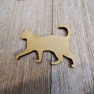 Cat Wood Craft Cutout, Wood Craft Supply, Unfinished Wood Blank, Laser Cut sport Shapes, DIY Embellishment, Ships Fast