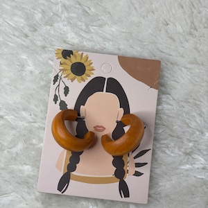 Stylish and Sustainable Eco-Friendly Lightweight Wooden Earrings