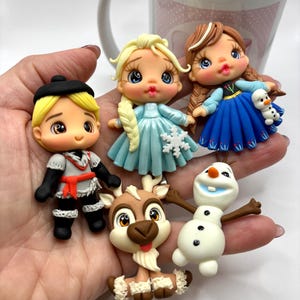 Princess Clay Dolls – Handmade Bow Center, DIY Craft Embellishment, Polymer Clay Charm, Doll for Hair Accessories & Gifts