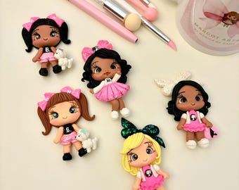 Cheerleader Barbie Clay Dolls Etsy