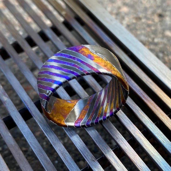 Anillo de ZrTimascus cristalizado