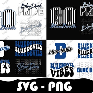 Blue Devils Sport Bundle, Blaue Teufel svg, Blaue Teufel Png, Blaue Teufel Fußball