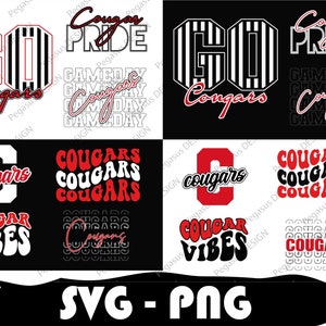 Cougars Sport Bundle, Cougars Svg, Cougars Png, Cougars Football, Layered