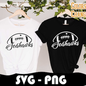 Seahawks Football Halfball Shirt Svg and Png File, Seahawks Football Team, Svg Cut Files, Layered, Cricut Cut File