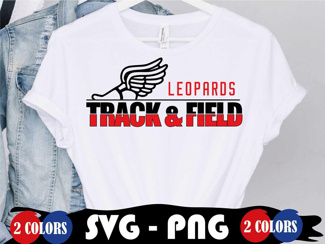 Leopards Track and Field SVG PNG, Mascot Layered (digital Download) - Etsy