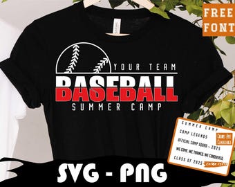 Baseball Camp Design, Mascot SVG, College Team (Digital File)