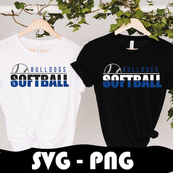 Bulldogs Softball SVG and PNG, Class Of 2024, College Softball Team, Mascot Svg, Layered, Cheerleader