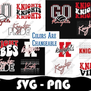Knights Volleyball Bundle, Knights Svg, Knights Volleyball Png, College Volleyball ,Mascot Svg, Cheerleader