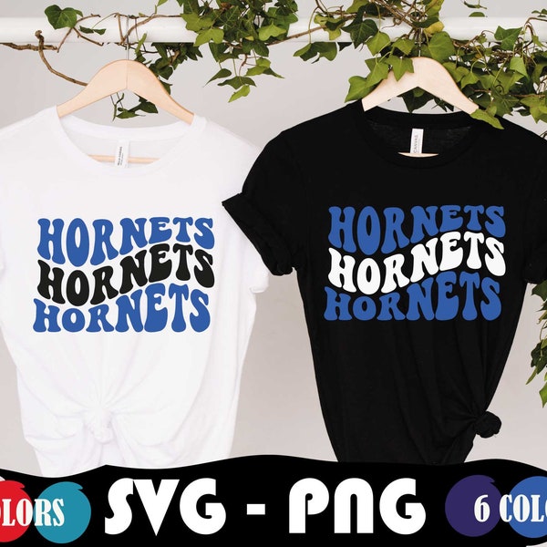 Hornets Wavy Svg, Hornets Football Png, Hornets School Team, College Football, Wavy Shirt,